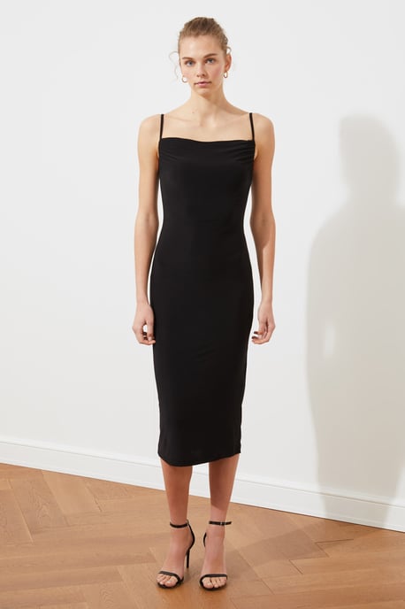Trendyol Women's Cowl Neck bodycone Midi Dress - Image 3