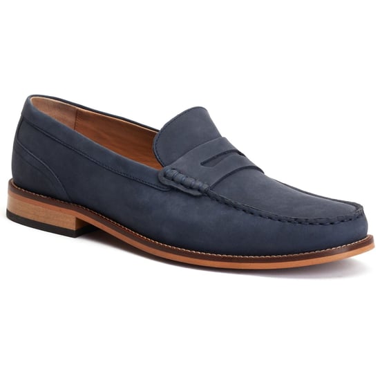 Base London Garfield Leather Men's Navy Loafers - Image 1