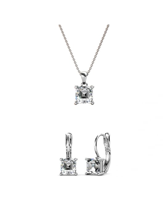 Conjuntos Cuadrados - Plata y Cristal - Image 1