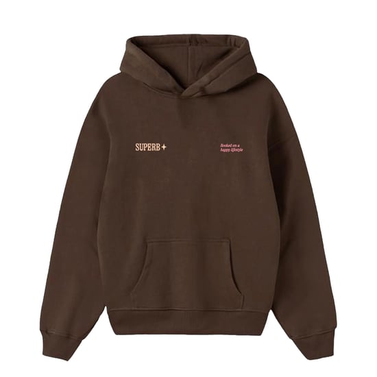 Don't call me baby Hoodie Brushed Oversize Brown SUPERB woman