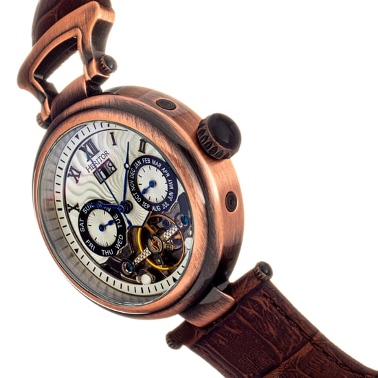 Reloj Automático Heritor Ganzi Semi-Esqueleto con Correa de Cuero - Image 3