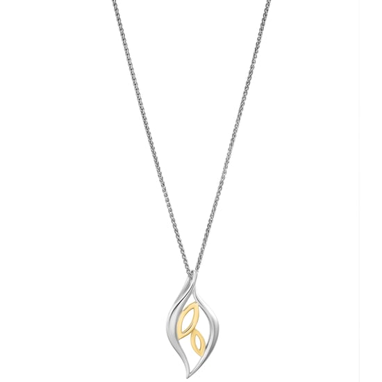 Orphelia 'Charlotte' Women's 925 Sterling Silver Chain with Pendant - Silver/Gold ZH-7523 - Image 4
