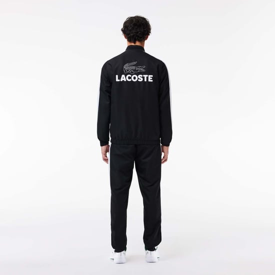 Men's Lacoste Colourblock Tennis Tracksuit in Black-White - Image 2