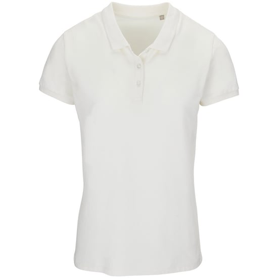 SOLS Womens/Ladies Planet Piqué Organic Polo Shirt (Off White) - Image 1