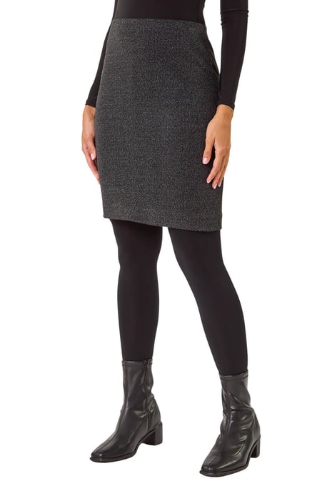Smart Textured Stretch Skirt - Image 1
