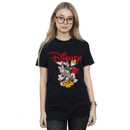 Disney Womens/Ladies Mickey Mouse Crew Cotton Boyfriend T-Shirt (Black) - Image 2