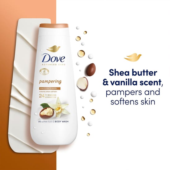 Dove Advanced Care Body Wash Pampering 24Hrs Renewing Micromoisture 225ml, 4pk