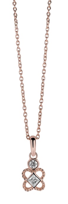 Orphelia Women's 925 Sterling Silver Chain with Pendant - Rose ZH-6032/1