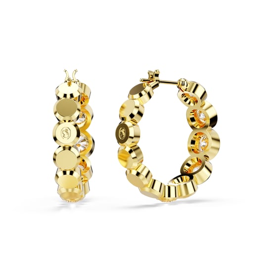 Swarovski 'Imber Organic' Women's Gold Plated Metal Hoop Earrings - Gold 5711483 - Image 4