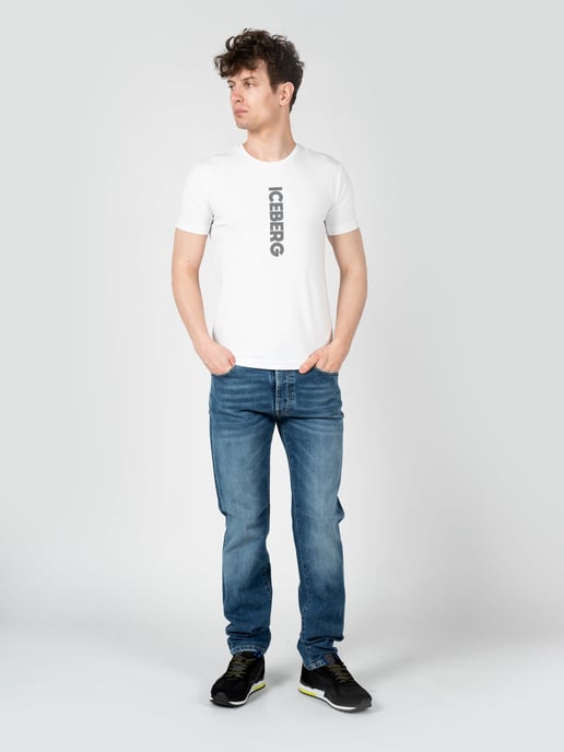 Iceberg T-Shirt C-Neck del hombre Blanco - Image 2