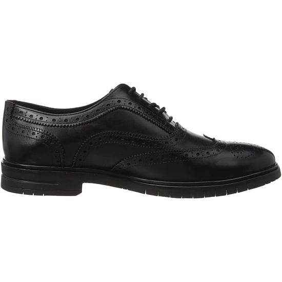 Hush Puppies Mens Santiago Leather Brogues (Black)
