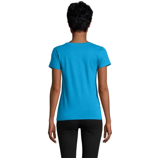 SOLS Womens/Ladies Pioneer T-Shirt (Aqua) - Image 2