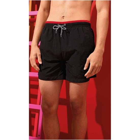 Asquith & Fox Mens Swim Shorts (Black/Red) - Image 2