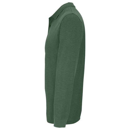 SOLS Unisex Adult Planet Long-Sleeved Polo Shirt (Bottle Green) - Image 3