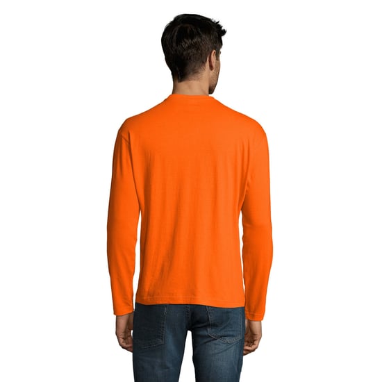 SOLS Mens Monarch Long-Sleeved T-Shirt (Orange) - Image 2