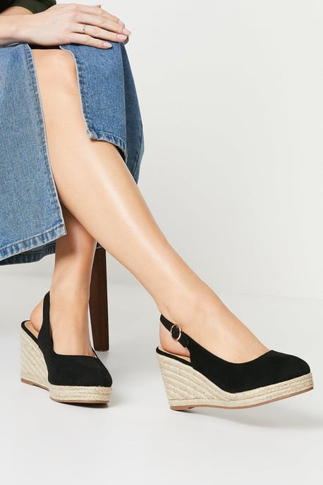 Wide Fit Riya Slingback Wedges - Image 1
