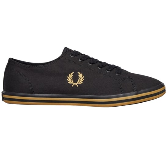 Fred Perry B7259 157 Zapatillas de deporte negras de sarga Kingston - Image 1