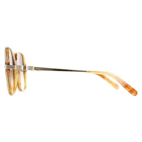Salvatore Ferragamo gafas de sol SF990SR 218 Rubio Habana Gris Gracient - Image 3