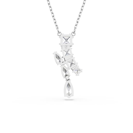 Swarovski 'Matrix' Women's Base Metal Necklace - Silver 5700420 - Image 4