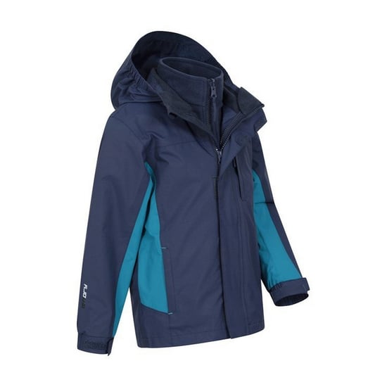 Mountain Warehouse Childrens/Kids Cannonball 3 in 1 Waterproof Jacket (Blue) - Image 4