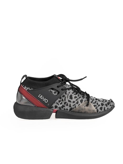 Liu-Jo Zapatillas de mujer negro, Plata - Image 1