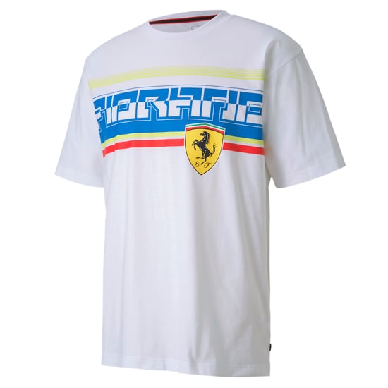 Puma Scuderia Ferrari Street Mens T-Shirt Graphic Logo Tee White 596139 05