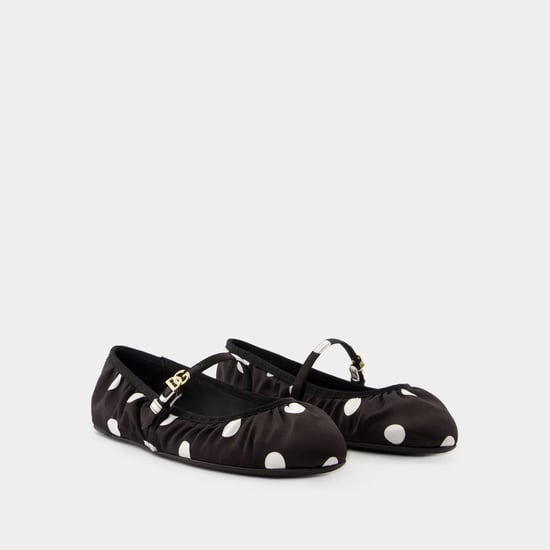 Bailarinas - Dolce&Gabbana - Algodón - Negro/Blanco - Image 1