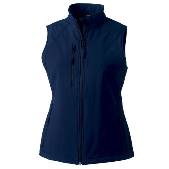 Russell Ladies/Womens Soft Shell Breathable Gilet Jacket (French Navy) - Image 2