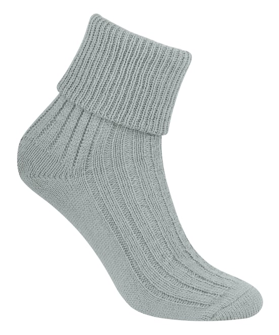 Calcetines de lana para mujer | Steven | Super Soft Cosy Lounge Sleep Socks - Light Grey - Image 2