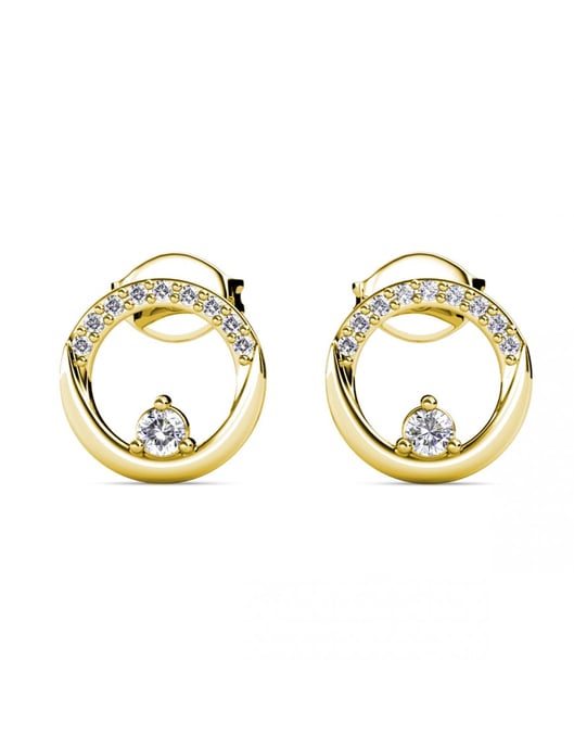 Pendientes Clarine - Oro y Cristal - Image 3