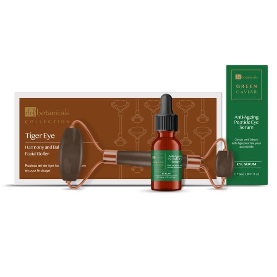 Dr Botanicals Tiger Eye Harmony Facial Roller And Green Caviar Serum Kit