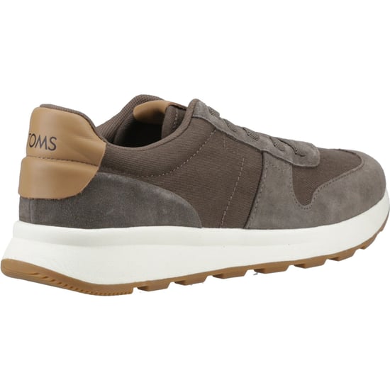 TOMS TRVL Lite Retro Leather Men's Olive Trainers - Image 2