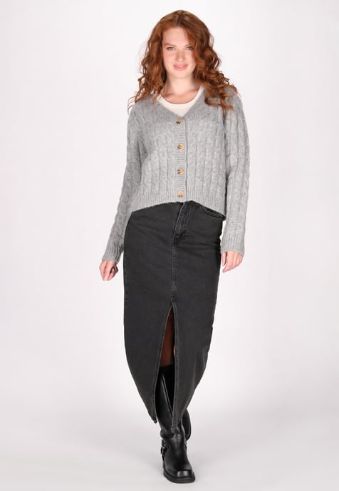 Dreimaster Cardigan women Grey melange - Image 2