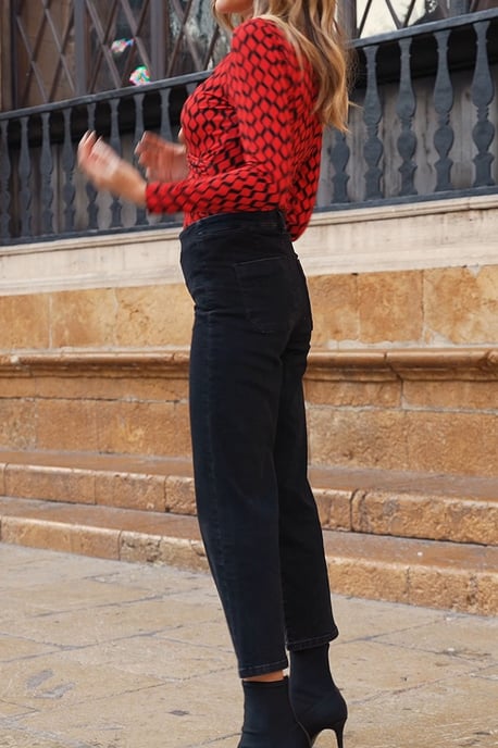Black Wide Leg Cropped Jeans