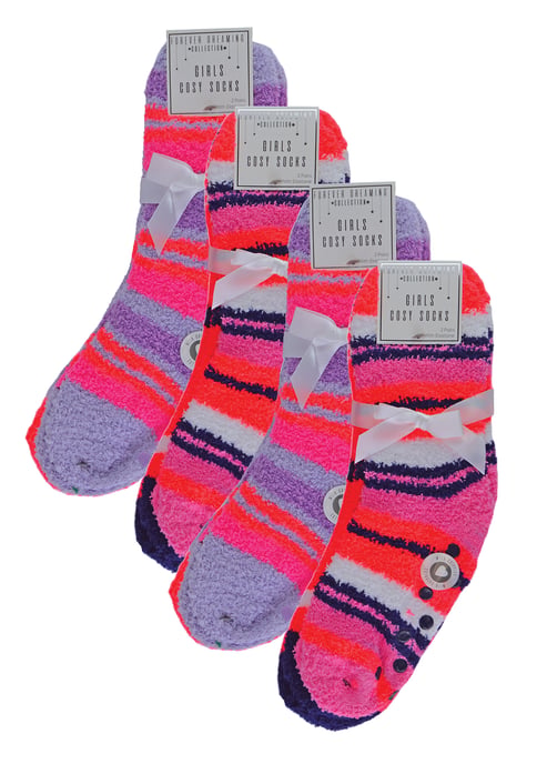 8 Pares de Calcetines de Cama para Niñas - Rayas - Image 2