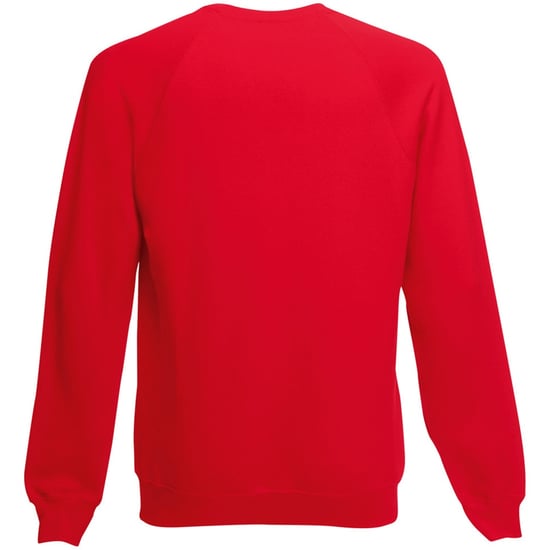 Fruit Of The Loom Mens Raglan Sleeve Belcoro® Sweatshirt (Red) - Image 2