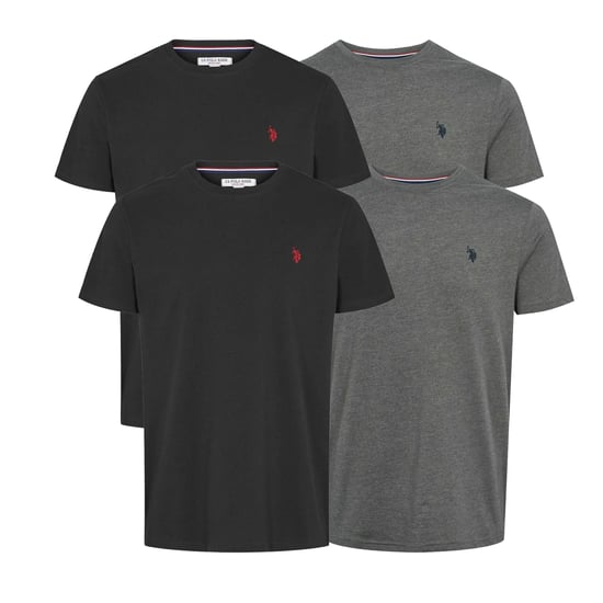 U.S. Polo Assn. 4 PACK ROUND NECK - T-shirt basic in Black/Multicolour