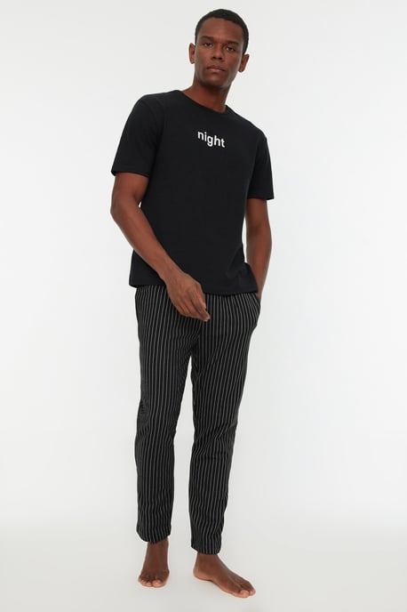 Trendyol Men's Crew neck Pajama Set - Image 2