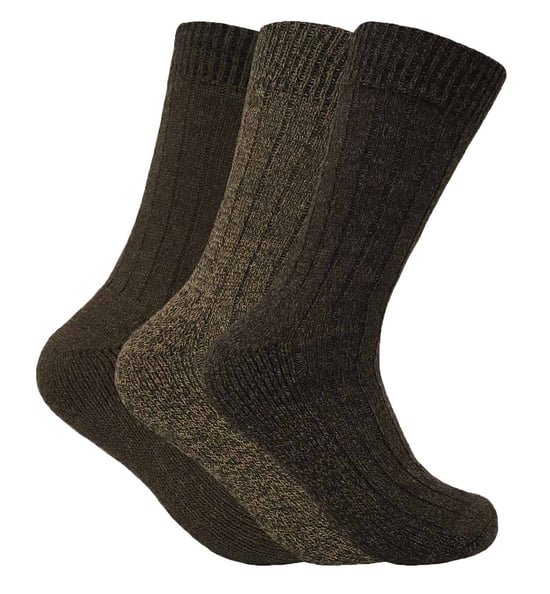 3 Pares de Calcetines de Senderismo para Hombre con Suela Acolchada de Lana para Botas - Image 1