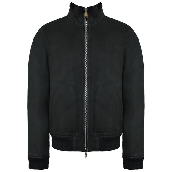 Chaqueta bomber Hackett Mayfair Shearling para hombre en chocolate oscuro - Image 1