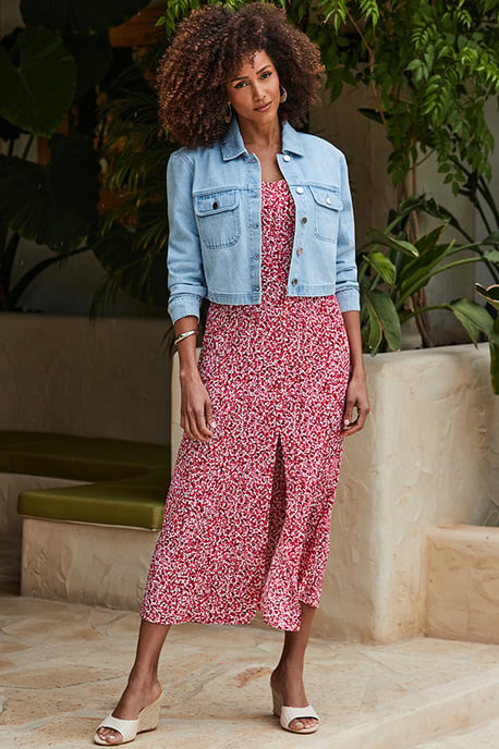 Light Wash Relaxed Fit Denim Jacket - Image 4