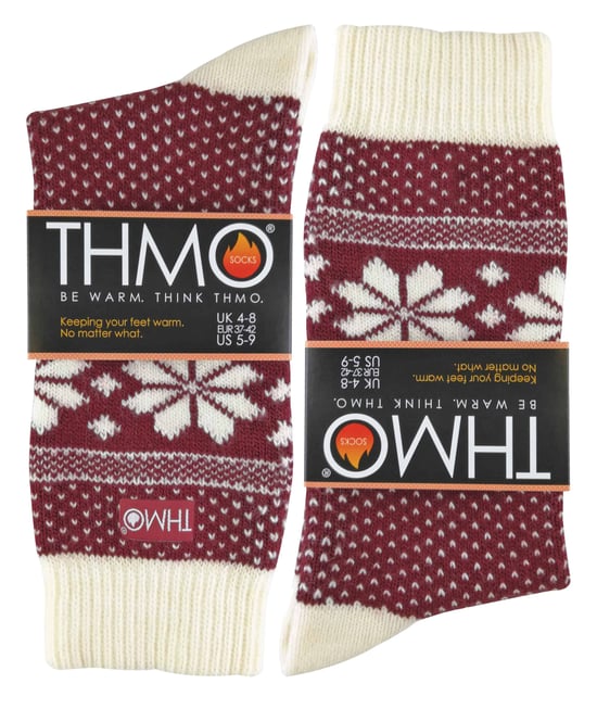 THMO - Calcetines nórdicos de invierno de mezcla de lana estilo Fairisle vintage para mujer - Image 2