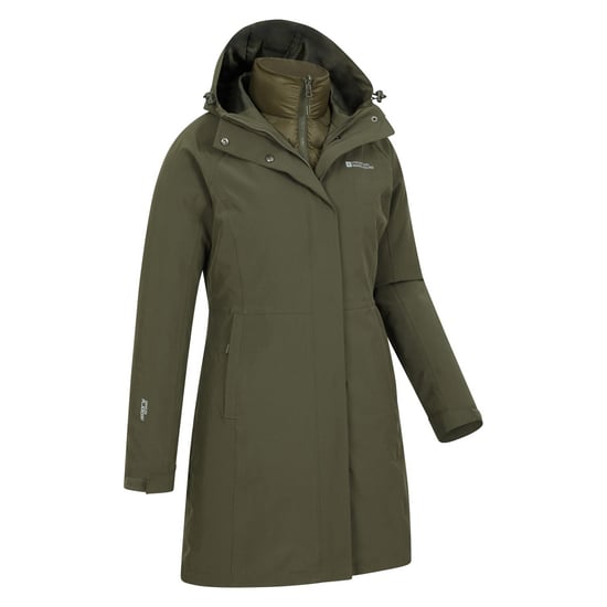 Mountain Warehouse Womens/Ladies Alaskan Long 3 in 1 Jacket (Khaki Green) - Image 6