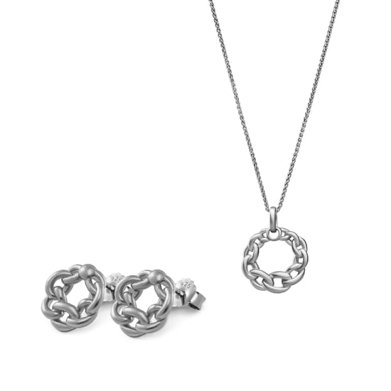 Orphelia 'Estelle' Women's 925 Sterling Silver Set: Chain-Pendant + Earrings - Silver SET-7516 - Image 1