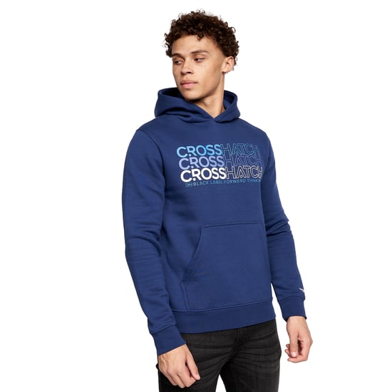 Crosshatch Mens Larmen Hoodie (Pack of 2) (Navy/Blue) - Image 2
