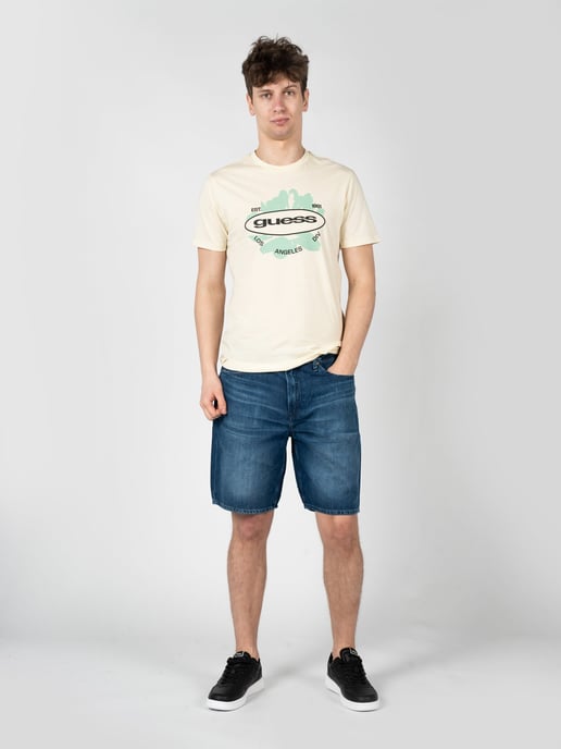 Guess T-Shirt LA Logo del hombre amarillo - Image 2
