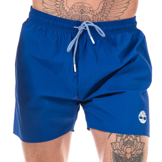 Men's Timberland Sunapee Lake Solid Swim Shorts in Blue - Image 4