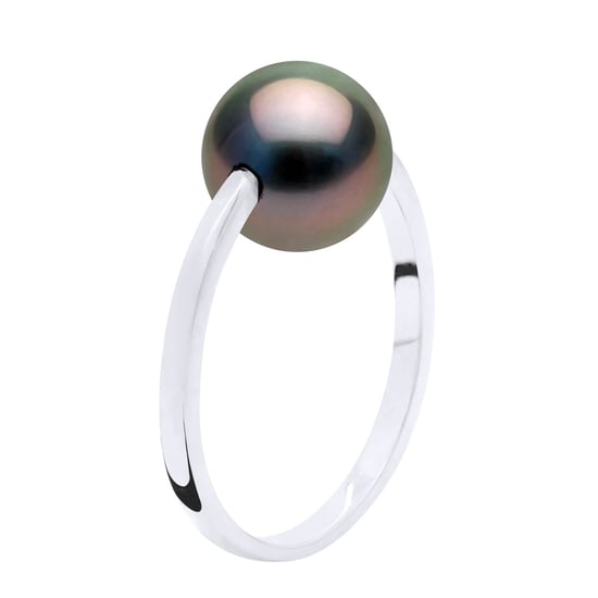 Ring - White Gold - Real Cultured Tahiti Pearl Round 8-9 mm - Image 1