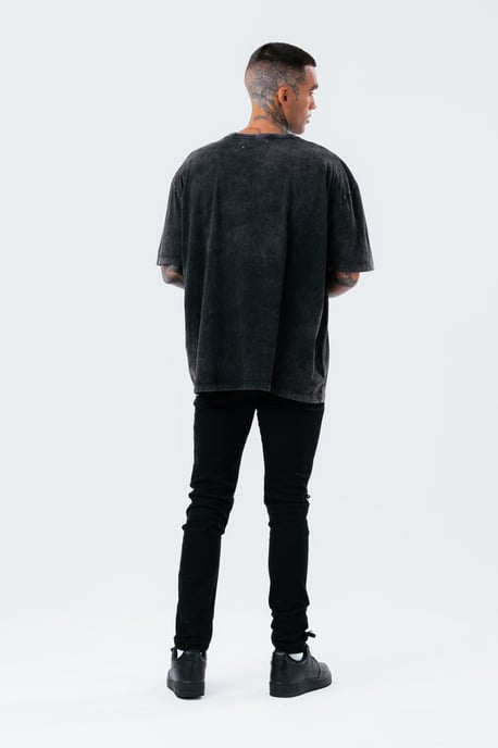 Hype Black Vintage Oversized Jh Men'S T-Shirt