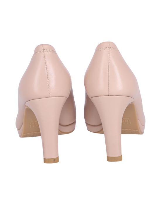 Stuart Weitzman Peep Toe Pumps in Pink Leather - Image 3